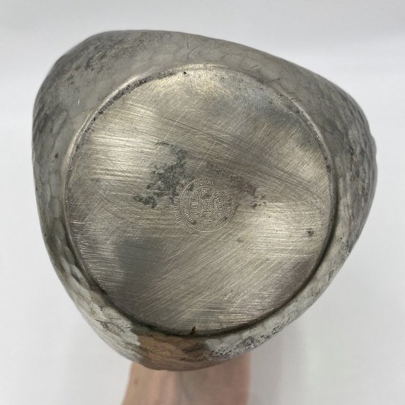 Royal Holland Daalderop Pewter Overlay & Green Glass Decanter bottle w/Stopper V - Picture 12 of 16